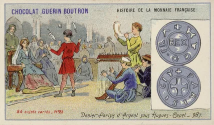 Zilveren denier parisis uit het bewind van Hugh Capet, 987