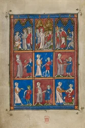 Sloane 1977,.6v De Chirurgia Diverse bijbelse en medische scènes