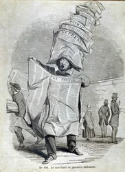 Klein Parijse beroep: de koopman of verkoper van reizende kranten.