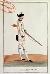 Soldaat van het 85e Regiment de Saintonge, ca. 1780
