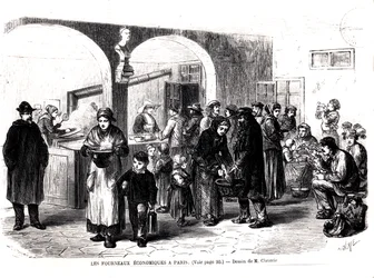 Soepkeuken in Parijs, ca. 1860