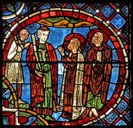 Heiligen Simon en Judas smeken om genade