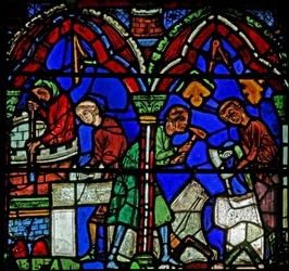 St. Cheron raam: schenkers - metselaars