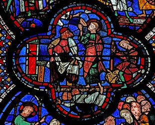 Het Sint-Jans-raam: hij drinkt de vergiftigde kelk