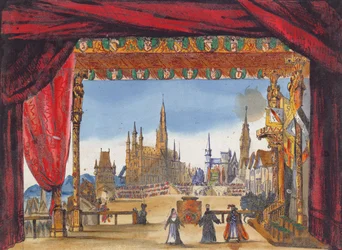 Decorontwerp voor Act V van La Juive, voor het eerst uitgevoerd in de Parijse Opera op 23 februari 1835