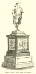 Standbeeld van Franklin, in Boston