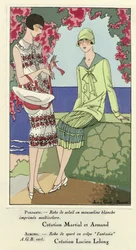 Zonnejurk en sportjurk, uit Art-Gout-Beaute, pub.1924 (pochoir Print)