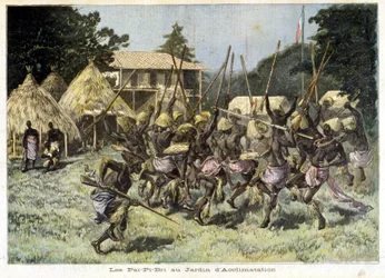 De Afrikanen Pai-Pi-Bri in de acclimatisatietuin - in «Le Petit Journal» van 05/08/1893
