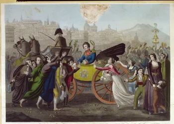 De aankomst van generaal Juan Facundo Quiroga (1790-1835) in Madrid op 24 juni 1820