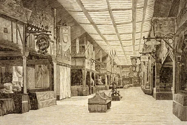 De Bazar de la Charité in Parijs voor de brand op 4 mei 1897