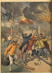 De Bokseropstand in China - Gebeurtenissen in China. De Boksers. Illustratie voor Le Petit Journal, 24 juni 1900