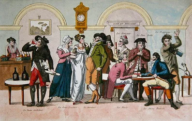 Het Café des Comédiens in Parijs, begin 19e eeuw