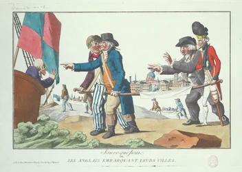 De Engelsen die hun steden aan boord nemen, november 1803