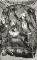 De eerste ballonvaart in Engeland, 15 september 1784, uit 