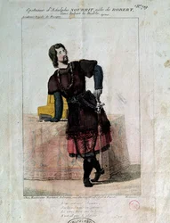 De Franse tenor Adolphe Nourrit (1802-1839) in de rol van Robert in 