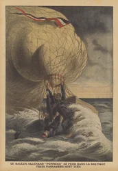 De Duitse ballon Pommern stort neer in de Oostzee