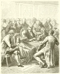 De Girondijnen bij Madame Roland thuis