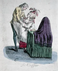 De kapper en een modebewuste dame
