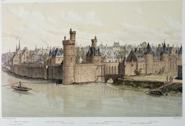 Het Hotel en de Toren van Nesles in 1380 - in 