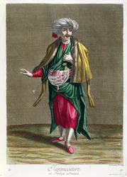 De Janitsaar, uit de Collectie van Prenten van Kostuums uit het Levant, gegraveerd door Philippe Simonneau, 1707-08
