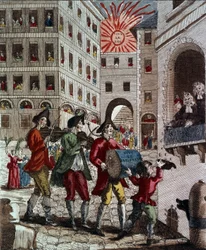 De vreugde van het Franse volk, viering van de koning en de terugkeer van het parlement in september 1788