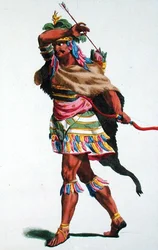 De Koning van Angola, gegraveerd door Pierre Duflos