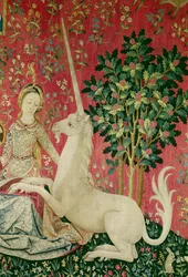 De dame en de eenhoorn: «Het gezicht» (detail van 172864)