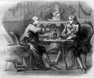 De markies de Nointel biedt een lunch aan de bandiet Cartouche (Louis Dominique Cartouche)
