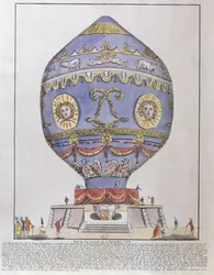 Het ballonexperiment van de gebroeders Montgolfier bij het Chateau de la Muette, 21 november 1783