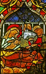 De Geboorte (glas-in-lood)