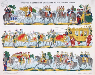 De Koninklijke Stoet bij de Inhuldiging van de Exposition Universelle in 1855
