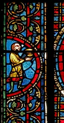 Het St. Lubin-raam: schenkers - wijnmakers