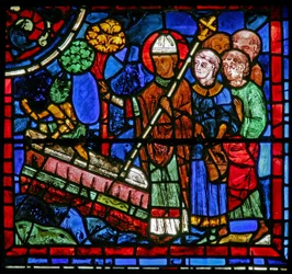Het Sint-Maartensraam: de heilige verdrijft een demon uit het graf