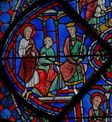 Het St. Thomas-raam: hij wordt aan de koning voorgesteld