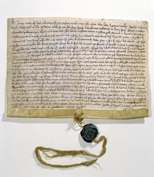 De statuten van de Universiteit van Parijs, opgesteld en verleend door kardinaal Robert de Courson, pauselijk legaat, in augustus 1215