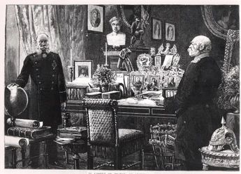 De studeerkamer van Kaiser Wilhelm I (1797-1888) Koning van Pruisen en Keizer van Duitsland