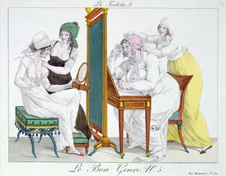 De toilet, uit de serie Le Bon Genre, vroege 19e eeuw