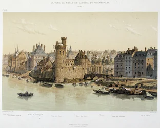 De Toren van Nesles en het Hotel de Guenegaud in 1650 - in 
