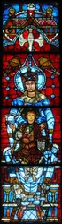 De Maagd en Kind: Het Notre Dame de la Belle Verriere-raam