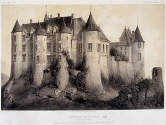 Het kasteel van Luynes - Lithografie