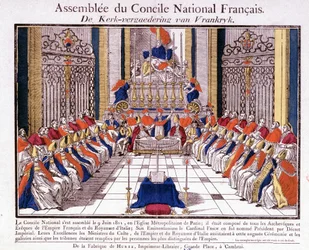 De geestelijkheid van Frankrijk en Italië kwam op 9 juni in Parijs bijeen voor de vergadering van de Franse Nationale Raad