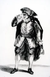 Het kostuum van Arnolphe, uit De School voor Vrouwen door Molière