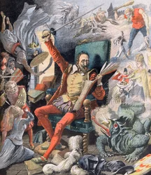 De droom van Don Quichot. Illustratie voor Le petit Journal, 21 mei 1905.