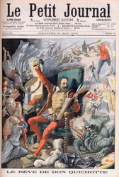 De droom van Don Quichot. Le Rêve de Don Quichote (Miguel De Cervantes) - Illustratie voor Le Petit Journal, 21 mei 1905