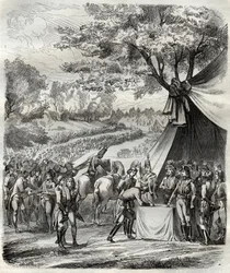 Het einde van de Vendée-oorlog - Hoche ondertekent een verdrag met de Bretons - Franse Revolutie - De pacificatie van de Vendée - Akkoorden van de Mabilais, 20 april 1795 - ondertekend tussen Generaal Hoche en de chouan-leiders - Ondertekening van het Verd