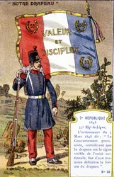 De vlag van het 53e Linieregiment van de 2e Republiek