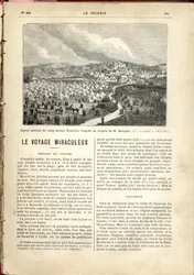 Het algemene uiterlijk van het kamp voor Nazareth, gebaseerd op een schets van M. Mougeot., Le Pèlerin
