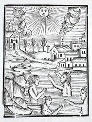 De genezende wateren van Alise, Bourgogne, de sterfplaats van Sint Reine, worden bezocht door de zieken