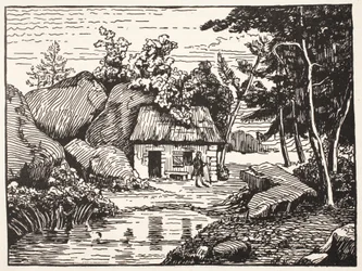 De hut van J.J. Rousseau
