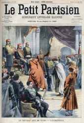 De inauguratie van de nieuwe Bey van Tunis Hedi Bey (Muhammad El Hadi Bey)